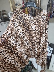 Cheetah Animal Print Fabric Brown Black White Animal Theme Material Pattern