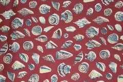 Sewing Fabric Home Dec Decor 46″ x1/2 yd Waverly HS Island Seashells Shells
