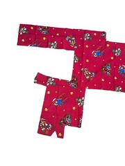 Vintage 1980s Super Mario Bros Nintendo Red Cotton Fabric Scrap Kart Flying