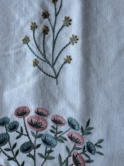 Clarke& Clarke Floris Eau De Nil Fabric Remnant 24″x24″