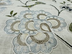GP & J Baker Jacobean Floral Fabric- Lamorna Embroidery Linen 2.15 yds BF10798.1