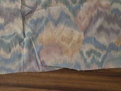 P. Kaufmann Fabric Watercolor Effect 2 YDs x 54 IN Pink Blue Yellow Preshrunk
