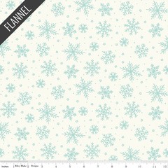 Snowflakes Flannel in White | The North Pole Flannel | Riley Blake