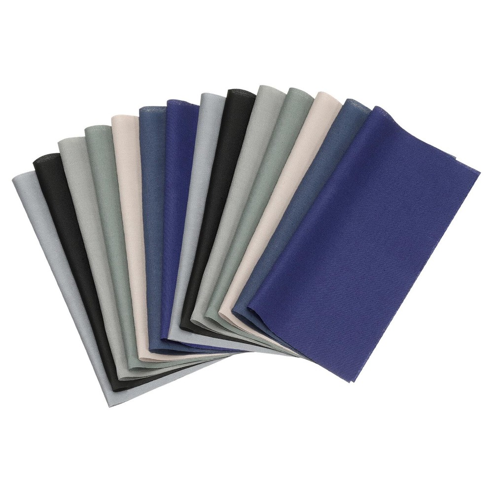 Cotton Fabric Bundles 14 Pcs 10 x 10 Inch Fat Quarter Solid Color Precut Fabr…