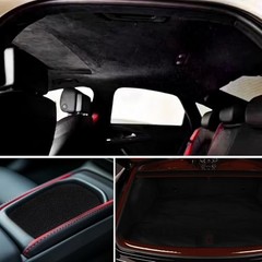 Suede Auto Headliner Fabric 96″ L × 60″ W with Foam Backing – 96″L×60″W Black