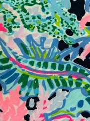 Lilly Pulitzer Pima Cotton Hide Tide Bringing Mermaid Back 1 yd (36¨x 60¨) DFCT