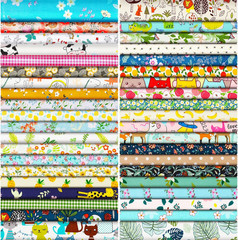 40 Pcs 10 X 10 Inches Cotton Fabric Bundle Squares Precut Fabric Squares Multi C