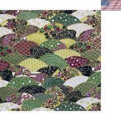 Versatile 58 Inch Cotton Fabric, Floral Print with Iridescent Accents for DIY