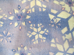 7-2/3 YDS SNOWFLAKES SHADES OF BLUES 100% COTTON DAVID TEXTILES B BRUSKE OOP