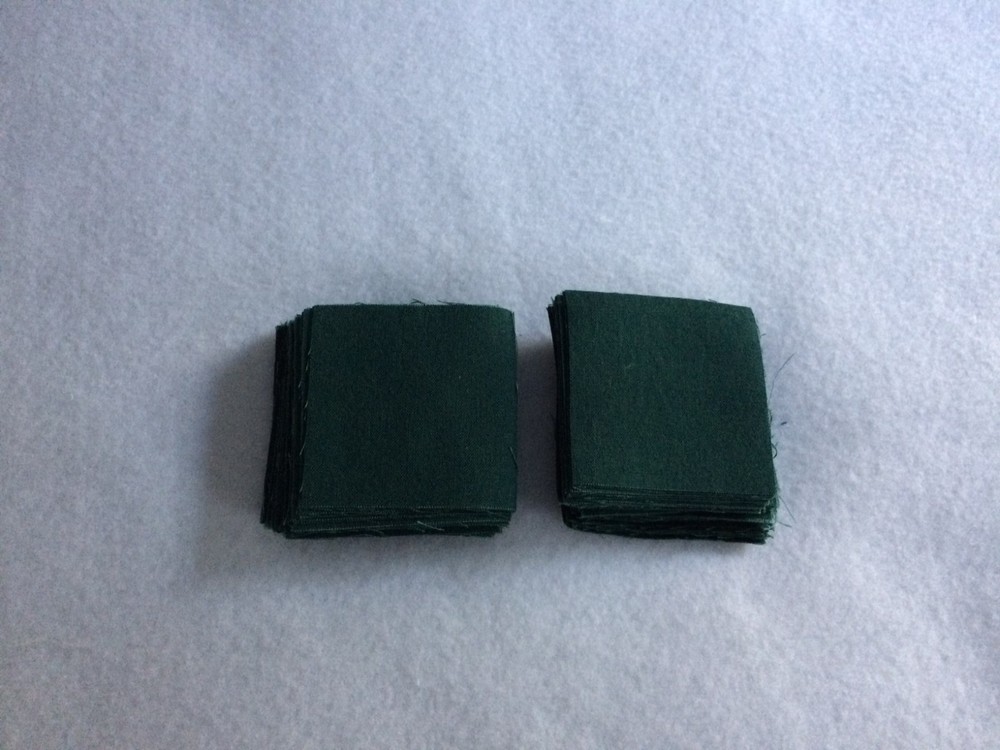 200 2-INCH SOLID GREEN FABRIC QUILT SQUARES – SG 102