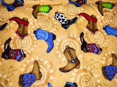 Flannel Fabric 1 Yard Cowboy Boots