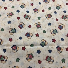 Little Quilts Fabri-Quilt Fabric Cream Angel Heart Star 1.5yd