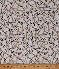 Cotton Chopsticks Japanese Food Soho Sushi Fabric Print by the Yard D579.72
