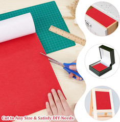 15.7″ x 78.7″ Red Self-Adhesive Felt Fabric Sheet Sticky Jewelry Drawer Box Line