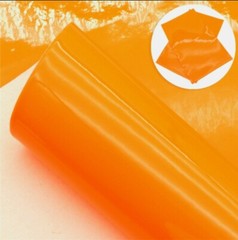FLUORESCENT Orange Shiny Vinyl FAUX LEATHER SHEET 8.75″ x 12″ 1104455 SMOOTH