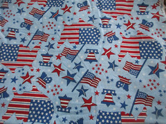 Patriotic United States America Cotton Flags Fabric 1 Fat Quarter 18″ x 21″