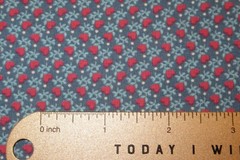 VIP Prints Fabric 100% Cotton YARDAGE Bright Dark Pink Hearts on dk Powder Blue