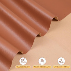 Faux Leather 0.7Mm Upholstery Fabric by the Yard 55X72 Inch Brown | PU Waterproo