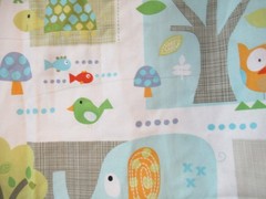 Jo Ann Fabrics Baby Animals And Trees Allover Cotton Fabric SZ 1YX43″ NEW