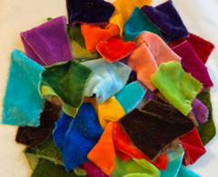 Silk Velvet Scraps Velvet Fabric Swatches Velvet Pieces Velvet Ribbon Velvet