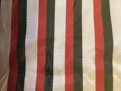Vintage Thai Hand Woven Silk Multicolor Stripe w/Border 3.4 yrds x 35″ Wide