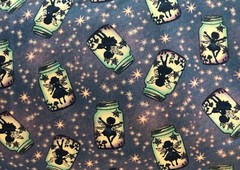 1 Yard Of Fairy Land Fairy’s In Jars  Fabric 100% Cotton By Studio E Fabrics