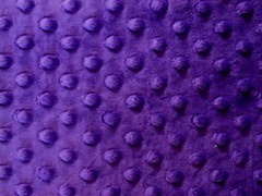 PURPLE MINKY CUDDLE DIMPLE DOT PLUSH KNIT SEW QUILT CRAFT FABRIC BTY & PRECUTS