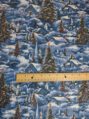 Lot of 5 Cotton Christmas Holiday Winter Prints Snowman 3+ yds total