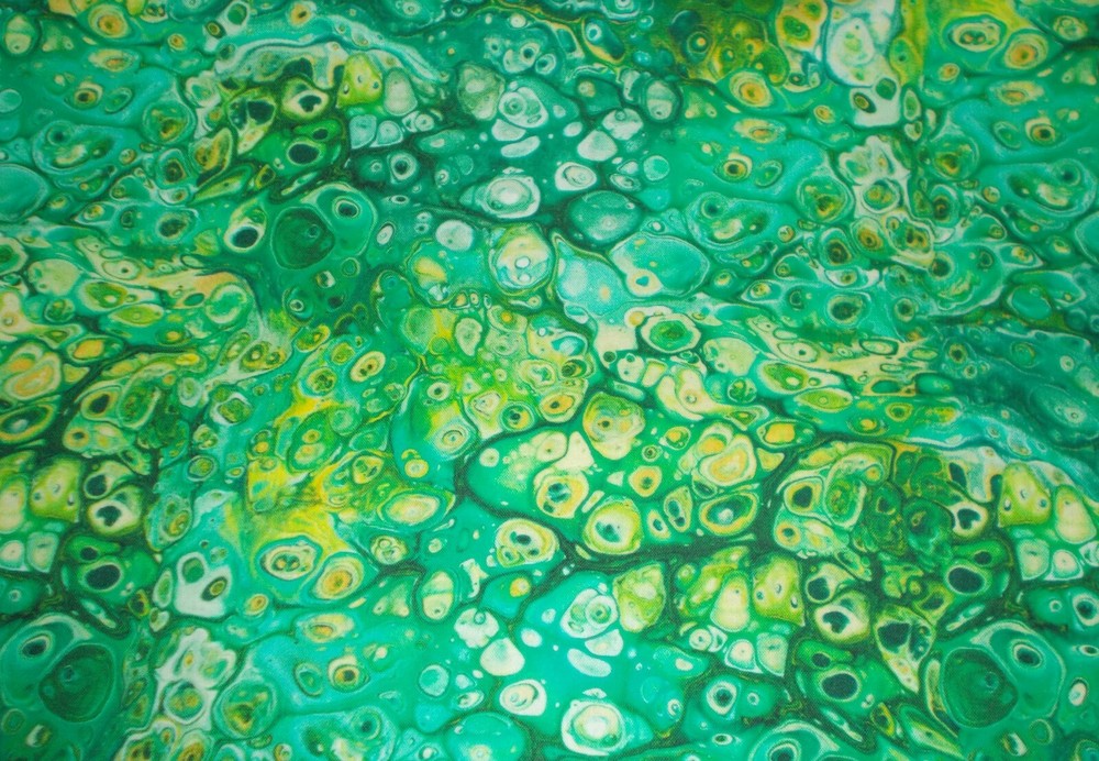 BTY QT Fusion SURF Emerald Print 100% Cotton Quilt Craft Fabric by Yard