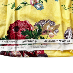 Bassett McNab CASSANDRA Chintz Fabric (3.7 yards one piece) Yellow Version