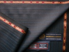 97% SUPER 150’s WOOL WORSTED & 3% CASHMERE SUITING FABRIC MADE IN ENGLAND =3.4 m