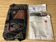 Retro 90’Geometric Abstract Artsy Polyester Slinky Stretchy Fabric 60”X57” Piece