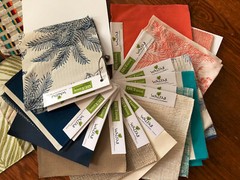WALFAB Mixed Lot Caribe Fabric Sample Book (26 pcs) + 18 loose pcs