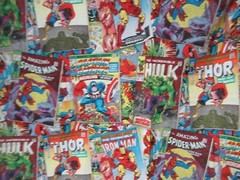 Marvel SPRINGS Retro Comic Covers Multicolor 100% Cotton Fabric 31″x 43″ NEW