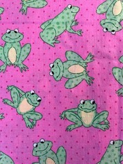 Fabric – 5 Yard LOT – 2 Yards Big Frog PLUS 3 Yards Little Frog WASHED Cotton