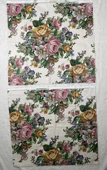 Fabric Stanley King Studios Screen Print Teflon Finish Floral 2 Pieces