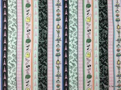 France Stripes Shoes Purse Handbag Effiel Tower Fabric 100% Cotton BTY or HY t/s