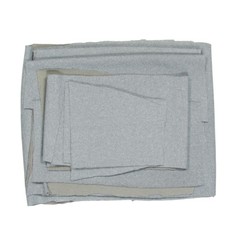 Medium Gray Upcycled Knit Apparel Material Scraps Synthetic Blend Panels 5.5oz