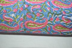 NO TARRIF CHARGES 100%✅ZK_223 Hand Block Print Fabric 100%Cotton 5 Yard