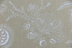 ZOFFANY CURTAIN FABRIC DESIGN “Botonique” 6.4 METRES LINEN ECRU ARCHIVE PRINTS