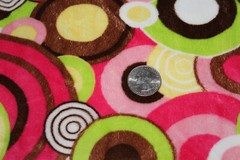 CIRCLES RINGS MINKY CUDDLE SMOOTH SILKY PLUSH SEW QUILT CRAFT FABRIC BTY+PRECUTS