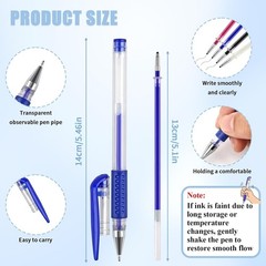 8 Pcs Heat Erasable Pens for 1 Count (Pack of 72), Black, Blue, White, Red