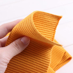 Tinakim Thick Rib Knit Fabric, Waistbands Cuff Hem Collar Sewing(Orange, 36X6In)