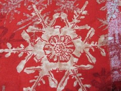 Christmas Sewing Fabric Large Snowflake Quilting Crafting 12″x40″