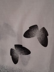 88×61″ Black/White Ombre Butterfly Panel for Drapes, Quilt Back, Bedding 7x5Feet