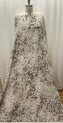 Cotton Rayon Blend Abstract Mottled Print Dark Taupe Cream Fabric By The Yd 56″W