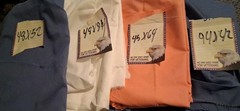 Lot X Of 4 Pieces Cotton Polyester Blend Fabric Various Sizes Colors