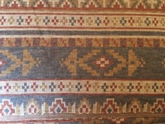 Southwest Muted Colors Knit Fabric Blue Brown Red Gray 2 Yards 45” Wide