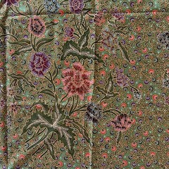 Vintage ADRM Dua Sekawan Floral Batik Sarong Green Purple Red Flowers 43”x 72”