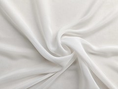 Natural Silk Cotton Chiffon Ivory White Mulberry Silk Chiffon Wedding Fabric